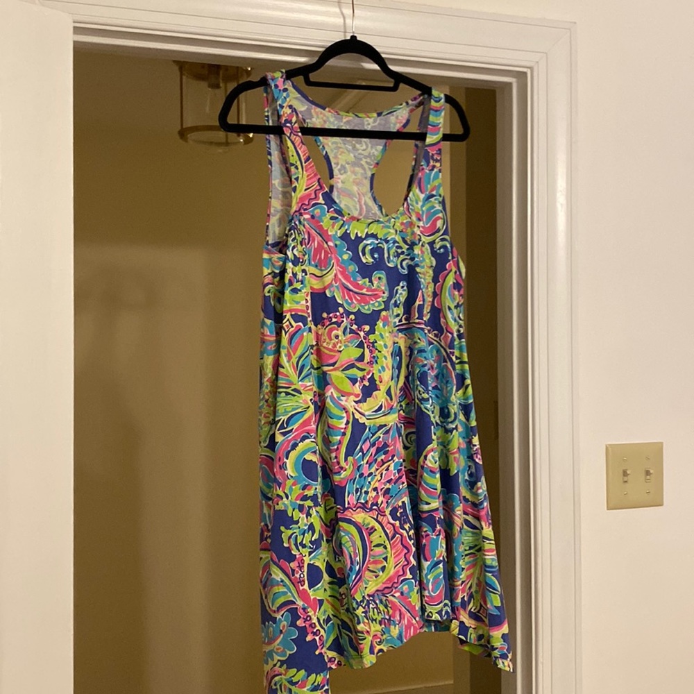 Lilly Pulitzer Asymmetrical Tank Dress - Size L - EUC
